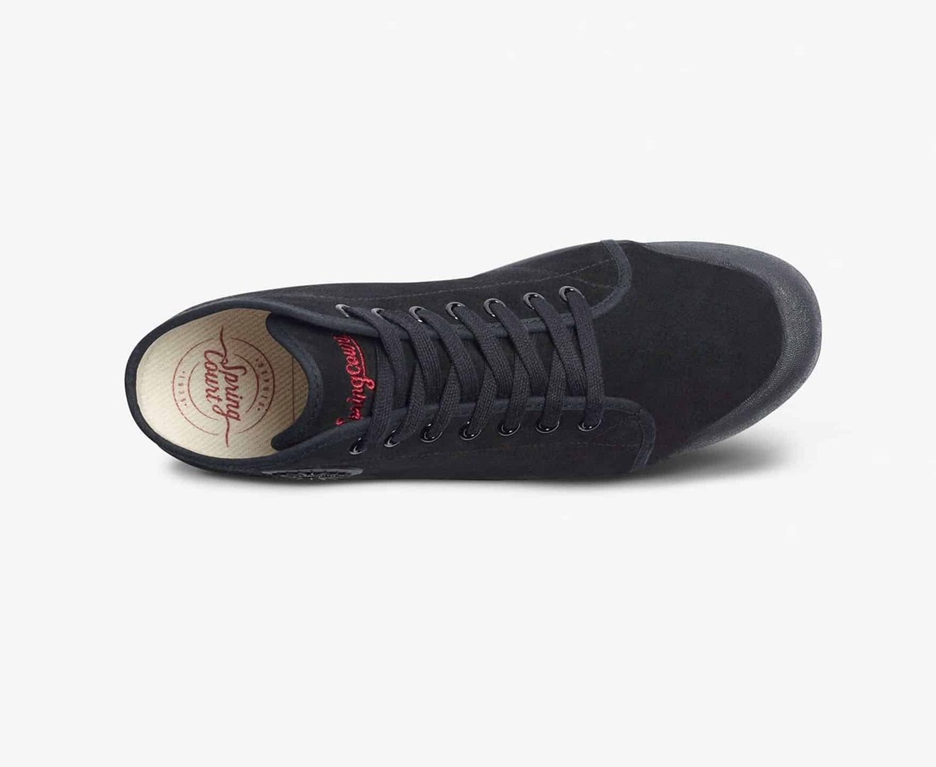 Spring Court B2 SUEDE Men's Trainers Black | South Africa-07BFIDQZK